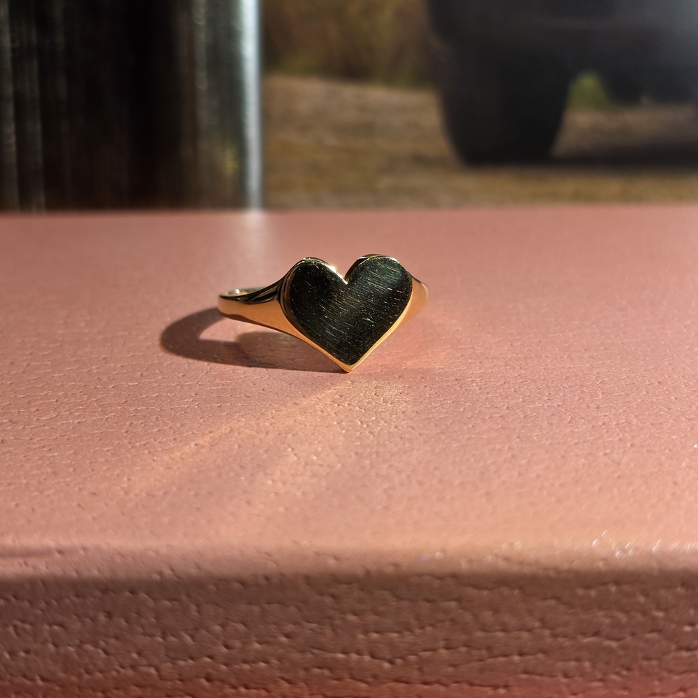 ππ18K Real Gold Heart Ringππ - Picture 5 of 5
